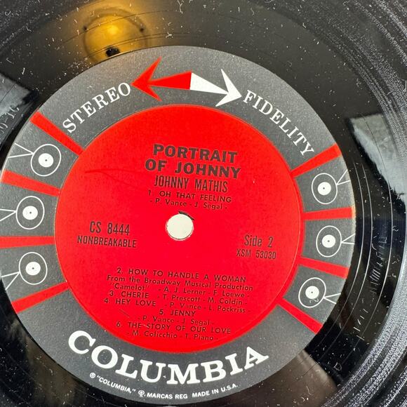 Vintage 1961 Johnny Mathis Portrait Of Johnny LP Vinyl Record - Picture 4 of 4